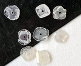 3.5-4mm White Diamond Slice, Natural White Diamond Drilled Slices, Faceted