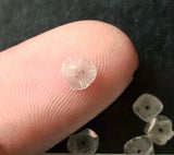 3.5-4mm White Diamond Slice, Natural White Diamond Drilled Slices, Faceted