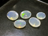 7.5x10mm-9x11mm App Ethiopian Opal Oval Shape Cut Stone, 5 Pcs Natural