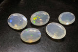 7.5x10mm-9x11mm App Ethiopian Opal Oval Shape Cut Stone, 5 Pcs Natural