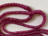 4.5-10mm Ruby Glass Filled Beads, Ruby Plain Spacer Beads, Ruby Plain Tyres
