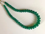6-11mm Green Onyx Plain Rondlles, Natural Green Onyx Plain Button Rondelle Beads