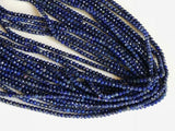 3.5mm Lapis Lazuli Faceted Rondelle Bead, Natural Lapis Lazuli Tiny Bead, 13 In