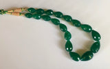 12x15 mm-15x24 mm Green Onyx Faceted Drop Beads, Green Onyx Straight Drill Drops