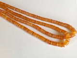 7-10 mm Carnelian Plain Spacer Beads, Natural Carnelian Plain Tyre Beads, Orange