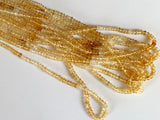 3-4mm Citrine Shaded Faceted Rondelle Beads, Citrine Gem Stone Faceted Rondelle