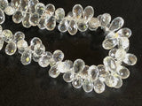 5x9 mm Crystal Quartz Faceted Tear Drops, Natural Crystal Quartz Faceted Drops