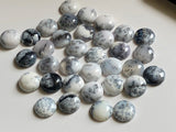 15mm Dendrite Opal Plain Round Cabochon, Natural Dendrite Opal Round Flat Back