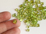 4-6mm Peridot Mix Cut Stones, Peridot Princess And Emerald Cut Stones