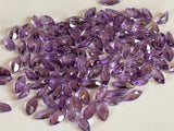 5x10mm Amethyst Marquise Cut Stone Lot, 10 Pieces Natural Pointed Back Marquise