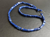 4x6 mm Lapis Lazuli Chewing Gum Cut Beads, Natural Lapis Lazuli Rectangle Cut