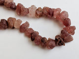 11-14 mm Raw Strawberry Quartz Stones, Natural Loose Raw Gemstone, Strawberry