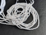2.5mm Rainbow Moonstone Faceted Round Beads, Natural Rainbow Moonstone Faceted