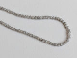 2.5-3mm Natural Round Gray Raw Diamond Beads Rough Diamond Rondelle Beads