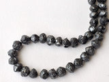 5-7mm Black Raw Diamond Bead Rondelle For Necklace (4IN To 16IN Options)- PPD175