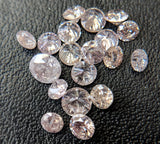 2.2-3mm Pink Round Brilliant Cut Melee SolitaireDiamond For Jewelry (1Pc To 2Pc)