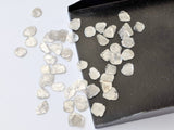 6-7mm White Gray Diamond Faceted Slices, White Gray Diamond Faceted Slices