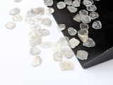 6-7mm White Gray Diamond Faceted Slices, White Gray Diamond Faceted Slices