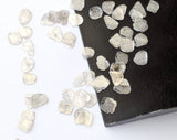 6-7mm White Gray Diamond Faceted Slices, White Gray Diamond Faceted Slices