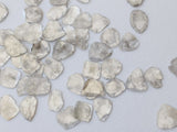 6-7mm White Gray Diamond Faceted Slices, White Gray Diamond Faceted Slices