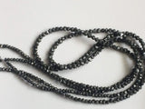 2-3mm Black Diamonds Rondelle For Jewelry, Black Diamond Beads (4IN To 16IN)