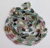 5-8mm Multi Tourmaline Rosary Chains, Multi Tourmaline Pipes Connector Rosary