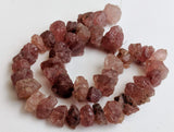 11-14 mm Raw Strawberry Quartz Stones, Natural Loose Raw Gemstone, Strawberry