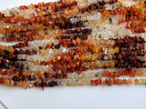 5-8 mm Mexican Fire Opal Chips, Natural Fire Opal Beads, Fire Opal Chip Strands