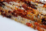 5-8 mm Mexican Fire Opal Chips, Natural Fire Opal Beads, Fire Opal Chip Strands