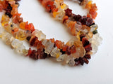 5-8 mm Mexican Fire Opal Chips, Natural Fire Opal Beads, Fire Opal Chip Strands