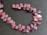 9-13mm Rare Pink Tourmaline Plain Fancy Shield Bead Natural Pink Tourmaline