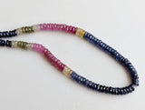 5-6mm Multi Sapphire Faceted Spacer Bead, Natural Multi Sapphire Tyres, Sapphire