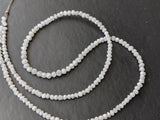 2.5-4mm Natural White Grey Raw Diamond Rondelle Diamond Jewelry (4IN To 16IN)