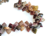 9-11mm Rare Multi Tourmaline Plain Fancy Kite Shape Bead Natural Multi