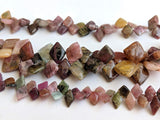 9-11mm Rare Multi Tourmaline Plain Fancy Kite Shape Bead Natural Multi