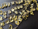 10-19 mm Lemon Quartz Faceted Fancy Shape Bead, Natural Lemon Quartz Twisted