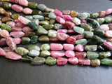 10-18mm Multi Tourmaline Plain Oval Bead Natural Multi Tourmaline Tumbles Multi