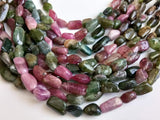 10-18mm Multi Tourmaline Plain Oval Bead Natural Multi Tourmaline Tumbles Multi