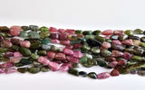 10-18mm Multi Tourmaline Plain Oval Bead Natural Multi Tourmaline Tumbles Multi