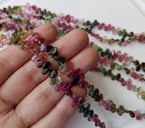 4-5mm Multi Tourmaline Plain Pear Beads, Natural Multi Tourmaline Pear Beads