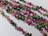 4-5mm Multi Tourmaline Plain Pear Beads, Natural Multi Tourmaline Pear Beads