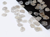 6-7mm White Gray Diamond Faceted Slices, White Gray Diamond Faceted Slices