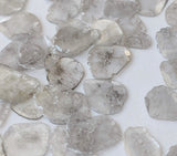 6-7mm White Gray Diamond Faceted Slices, White Gray Diamond Faceted Slices