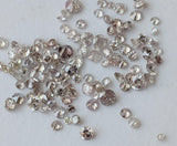 1-2mm Light Champagne Round Brilliant Solitaire  Diamonds Jewelry (15Pc To 30Pc)