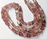 4.5-8mm Rare Pink Tourmaline Rough Crystal Beads, Natural Pink Tourmaline Raw