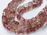 4.5-8mm Rare Pink Tourmaline Rough Crystal Beads, Natural Pink Tourmaline Raw