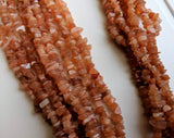 7-9 mm Natural Peach Moonstone Chip Bead Strand, Semi Precious, Gemstone Chips