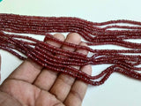 3.5-4mm Rhodolite Garnet Faceted Rondelle Bead Pink Garnet Stone Garnet Faceted