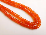 6-7 mm Carnelian Faceted Tyre Beads, Natural Carnelian Faceted Spacer Beads