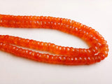 6-7 mm Carnelian Faceted Tyre Beads, Natural Carnelian Faceted Spacer Beads